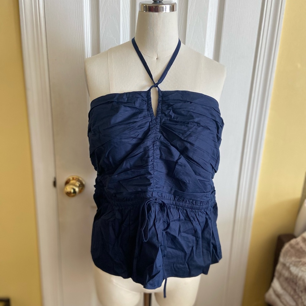 Loft Navy Halter Top, size XL, NWT